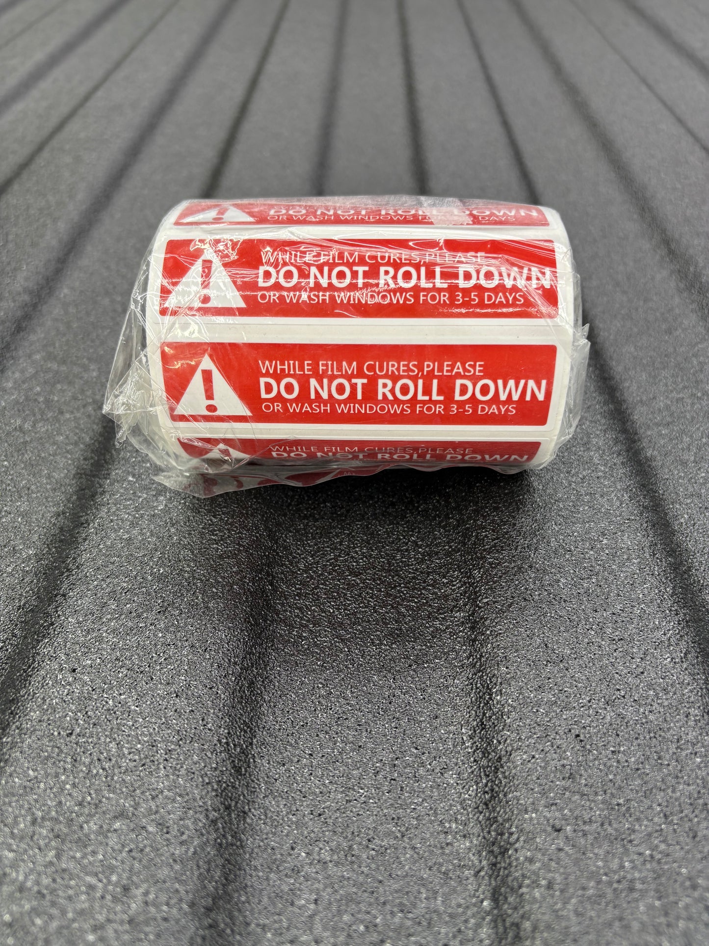 Do Not Roll Down Stickers Red